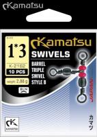 Вертлюг тройной KAMATSU BARREL TRIPLE SWIVEL K-2162