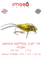 Воблер IMAGO LURES HOPPER 3.5F FLOW (без лопатки), 1,7гр., цвет YB