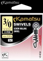 Вертлюг с карабином KAMATSU SCREW ROLLING SWIVEL 2101