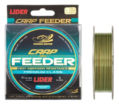 Леска LIDER CARP PLUS FEEDER CAMOU 300м.