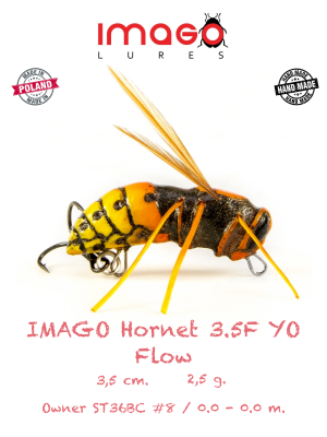 Воблер IMAGO LURES HORNET 35F FLOW (без лопатки), 2,5гр., цвет YO